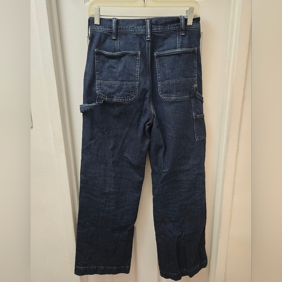 American Eagle AE77 Premium Stovepipe Carpenter Jeans Dark Wash High Waist – 4P - Picture 4 of 8